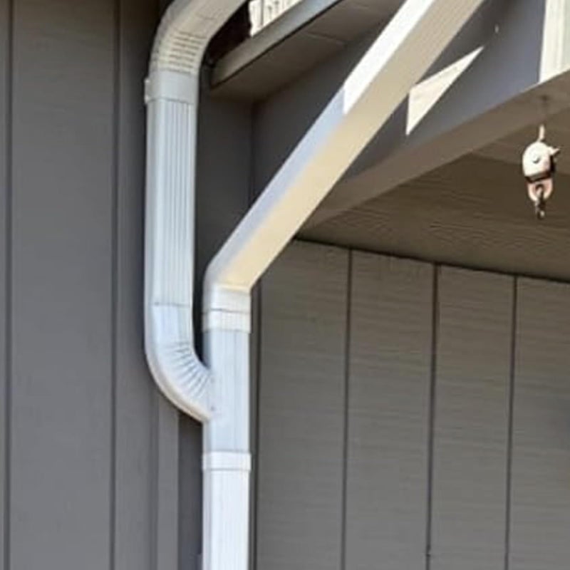 VYH Downspout Gutter Y Left Connector 2x3 Upright High Gloss White - Image 3